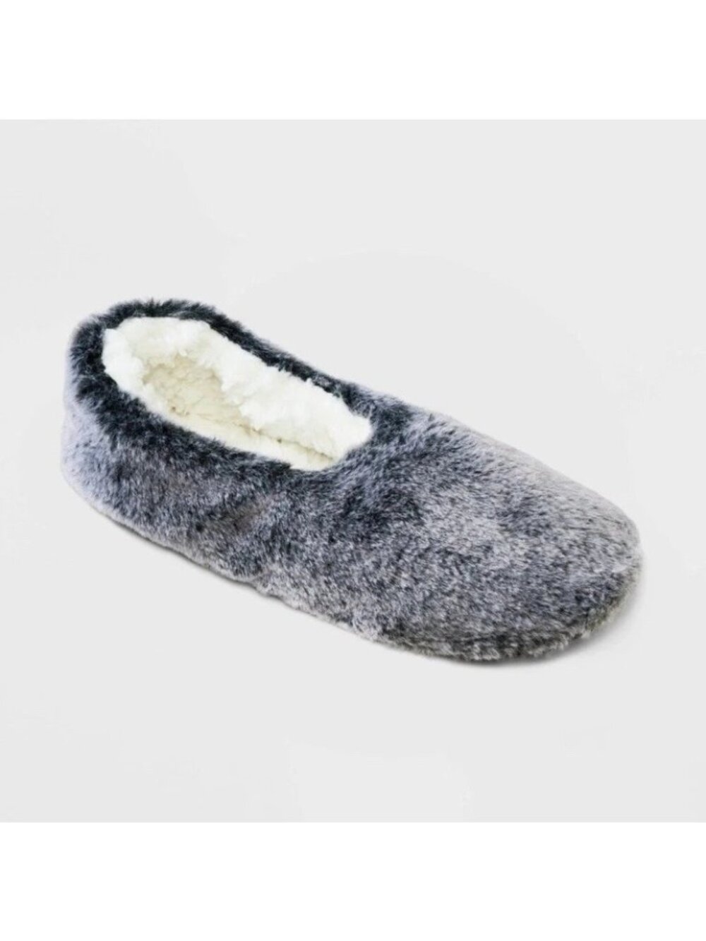 Auden size 5/7 Faux Fur Cozy Pull-On Slipper Socks with Grippers New with tags